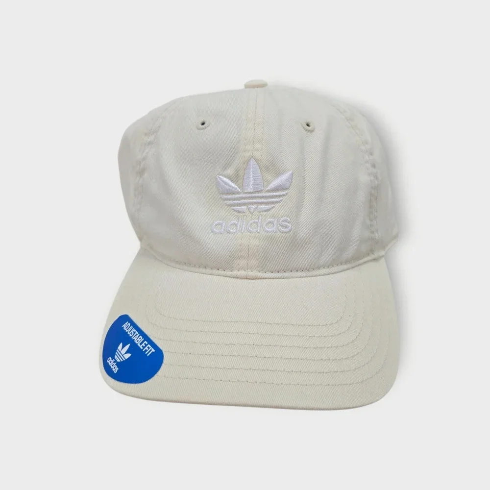 Adidas Originals Wonder White Strapback Hat Adjustable Fit Cotton Unisex Cap - Picture 4 of 6
